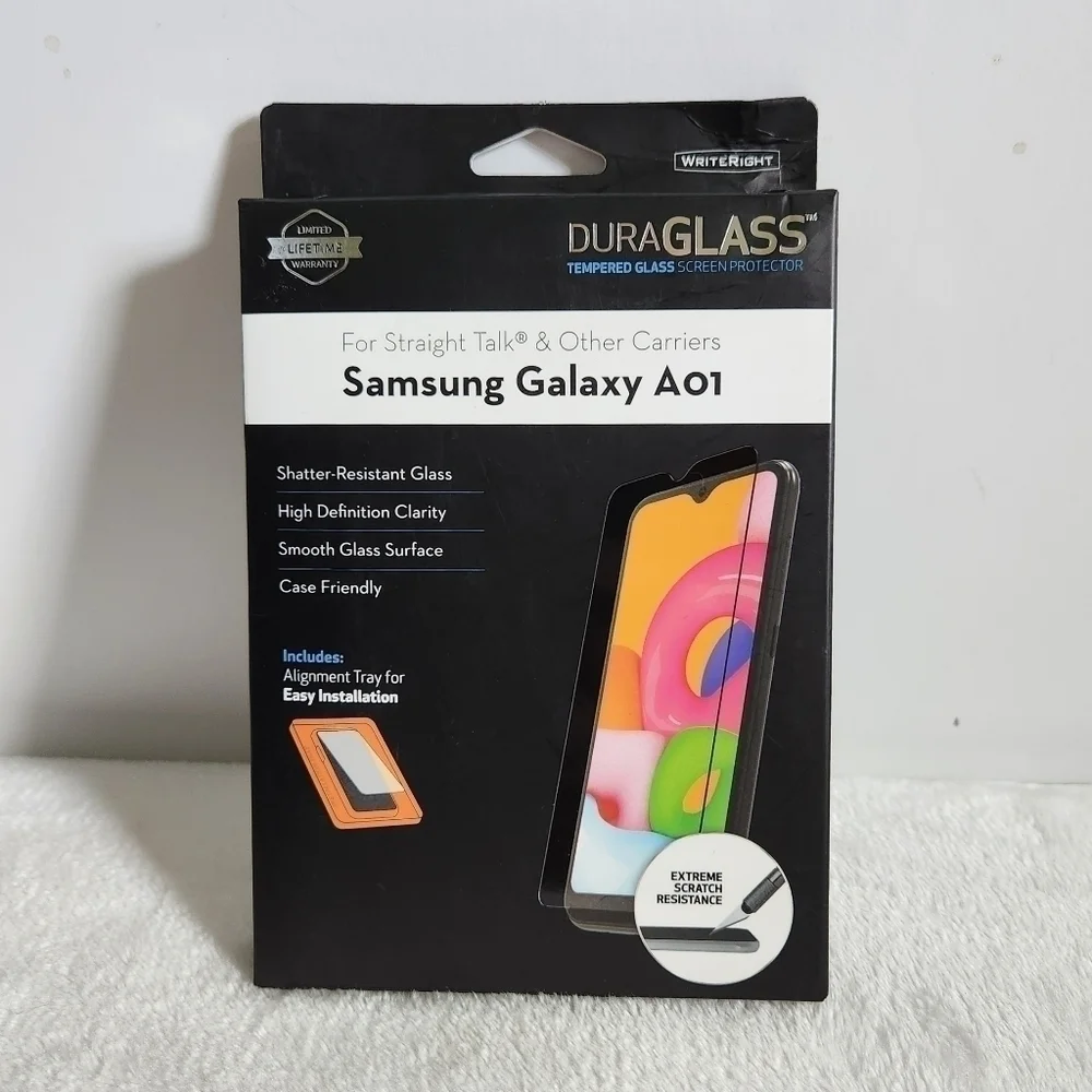 Samsung Galaxy A01 Tempered Duraglass Screen Protector NIB